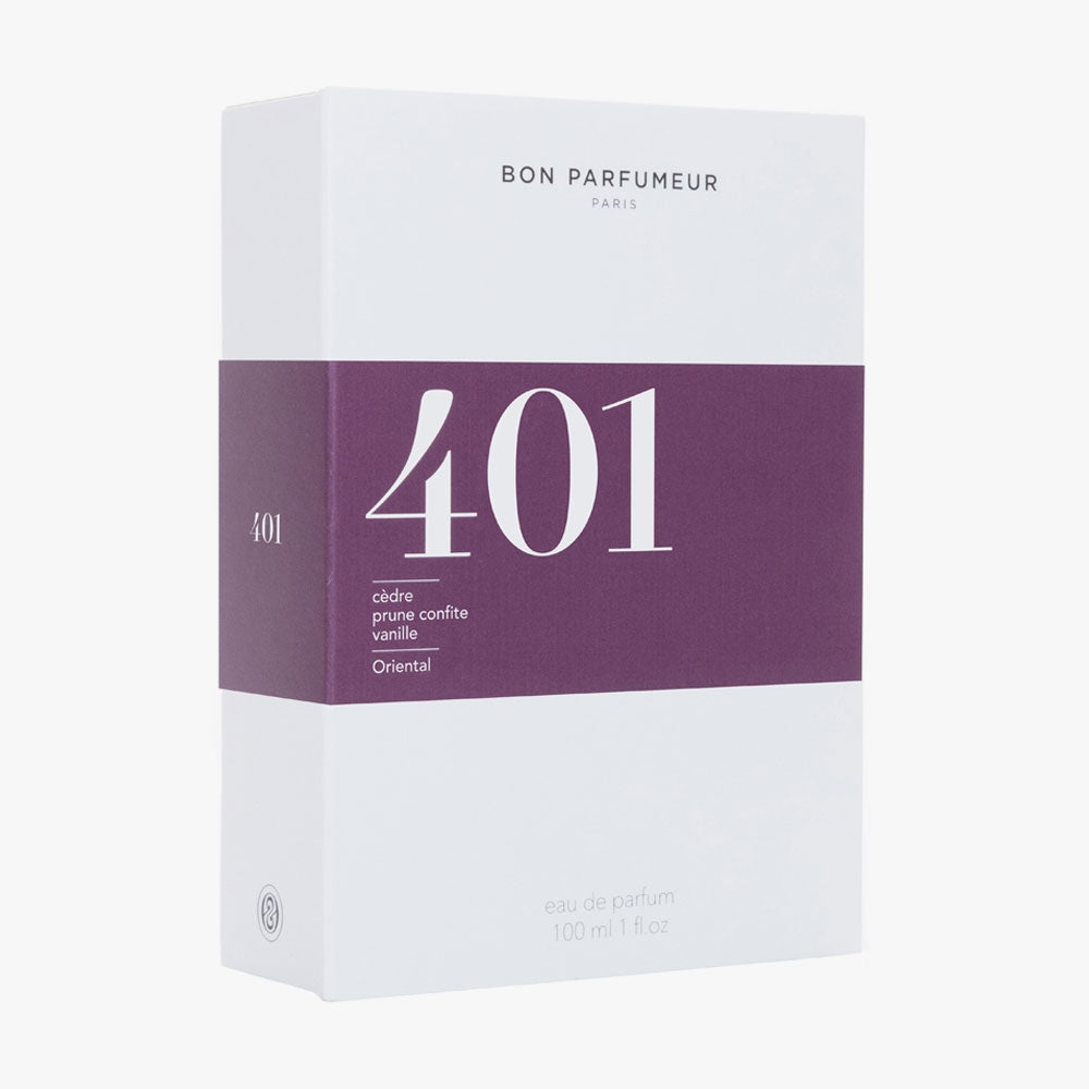 Bon Parfumeur 401 Eau de Parfum – Cedar, Candied Plum, Vanilla – 100ml von Nathalie Koobus in der Duftnote Fruchtig