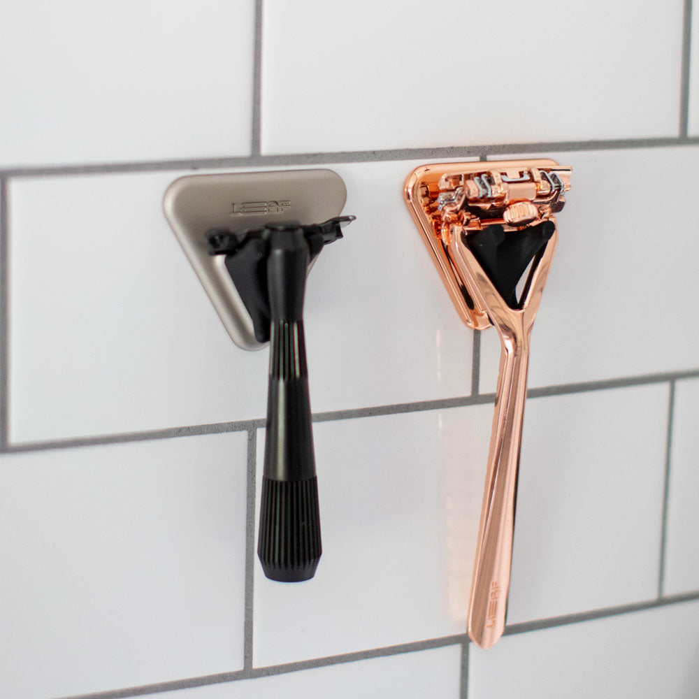 Leaf Shave Leaf & Twig Shower Holder – Black